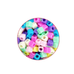 CONTAS QUAD. LETRA VOGAL CANDY COLOR LDD-1933 500G